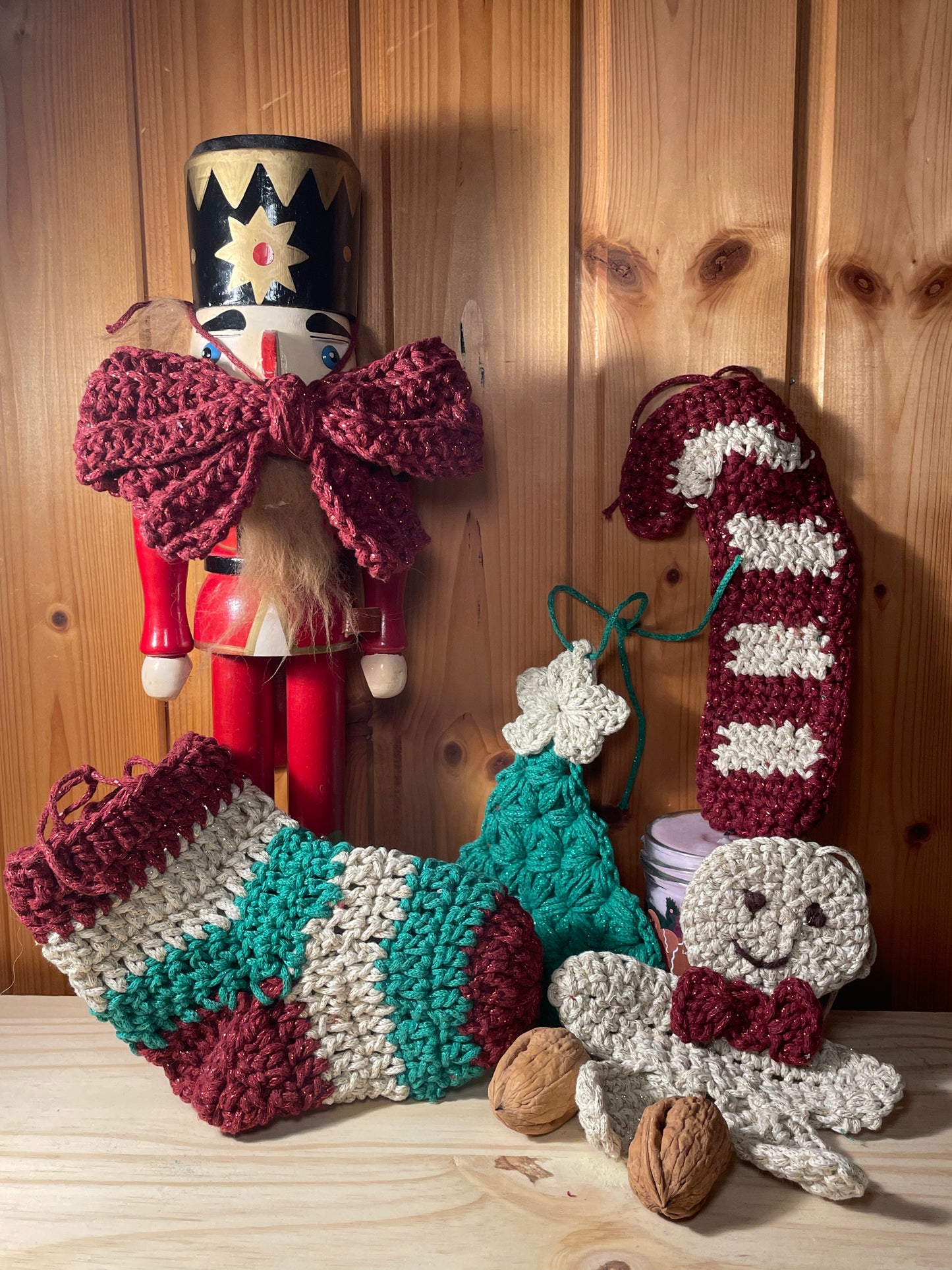 Lot Décos de Sapin en crochet x2