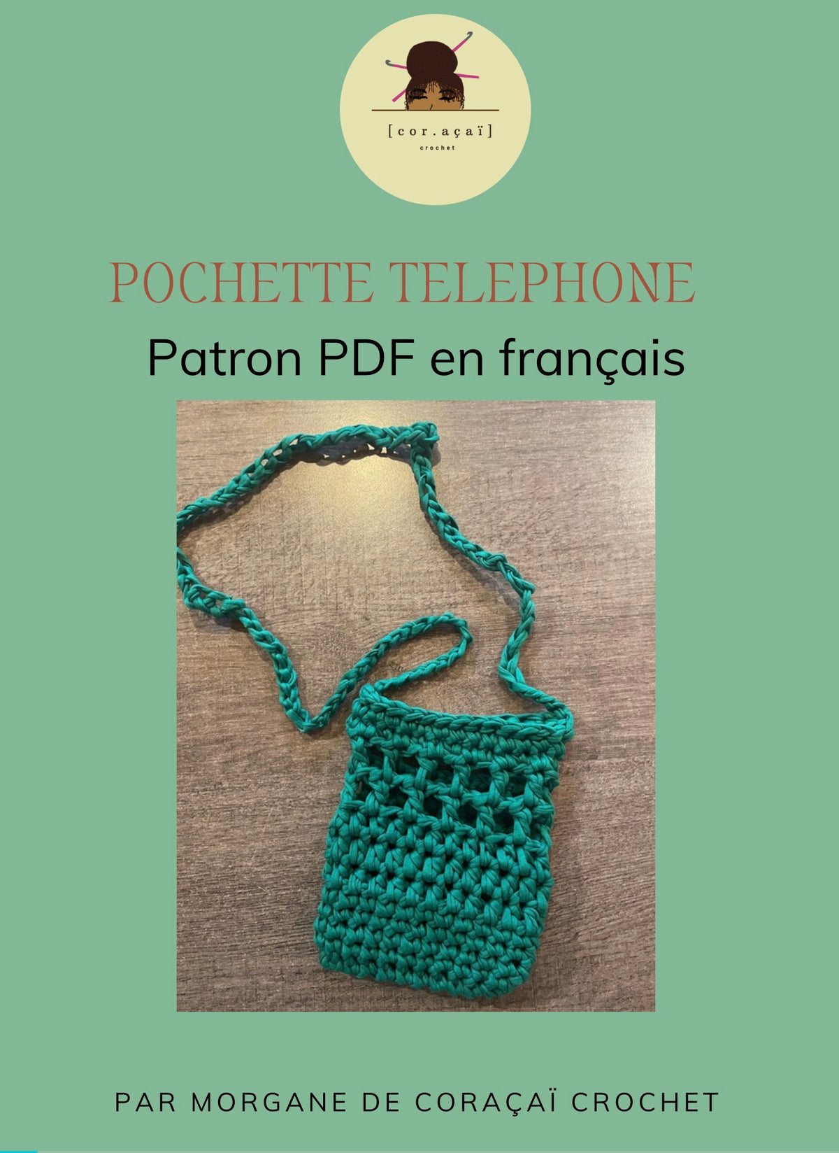 Patron crochet GRATUIT pochette pour téléphone (en français)