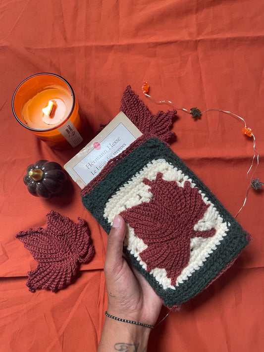 Pochette liseuse/livre érable