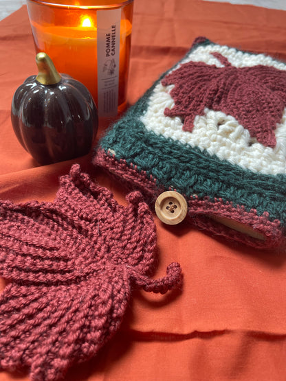 Pochette liseuse/livre érable