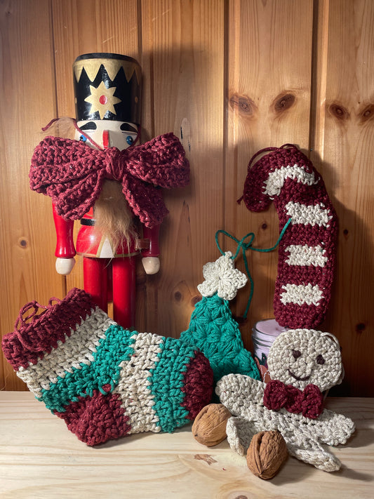 Lot Décos de Sapin en crochet x3